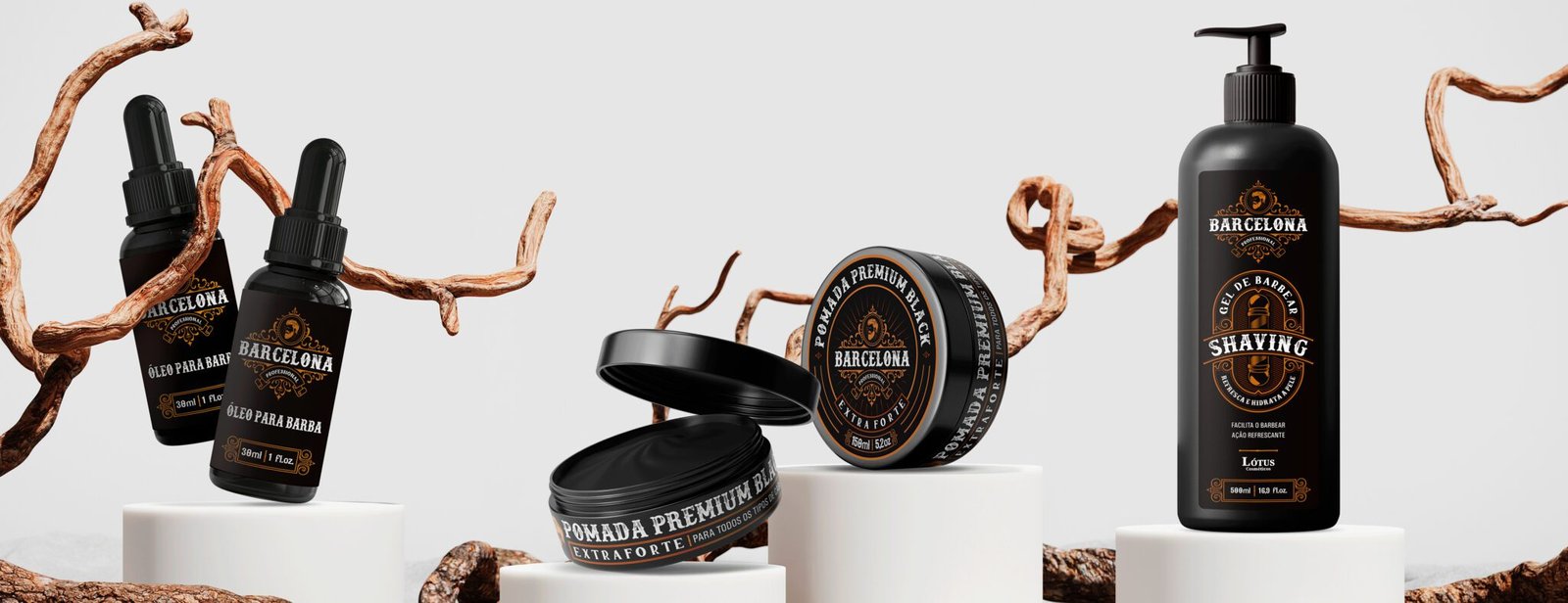 Desenvolvimento Gráfico para rótulos Cosméticos Barbearia